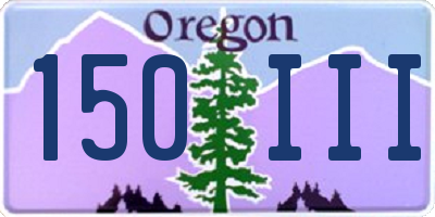 OR license plate 150III