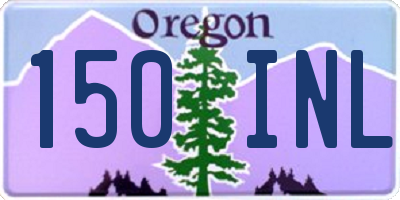 OR license plate 150INL