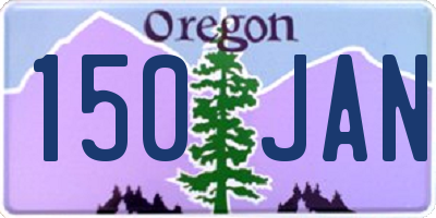 OR license plate 150JAN