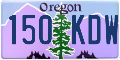 OR license plate 150KDW