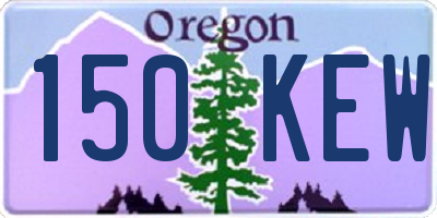 OR license plate 150KEW
