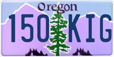 OR license plate 150KIG