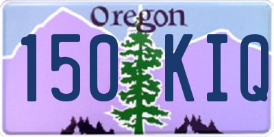 OR license plate 150KIQ