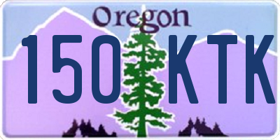 OR license plate 150KTK