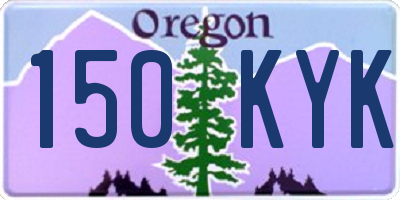 OR license plate 150KYK