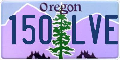 OR license plate 150LVE