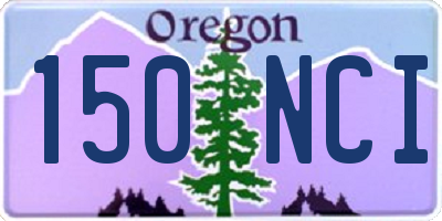 OR license plate 150NCI