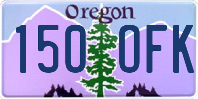 OR license plate 150OFK