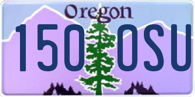 OR license plate 150OSU