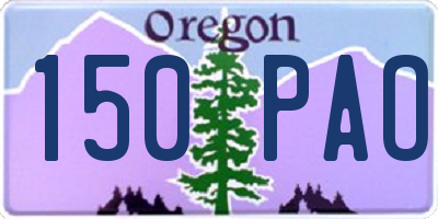 OR license plate 150PAO