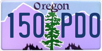OR license plate 150PDO