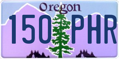 OR license plate 150PHR