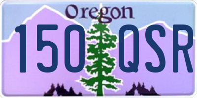 OR license plate 150QSR