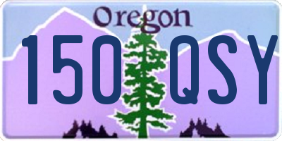 OR license plate 150QSY
