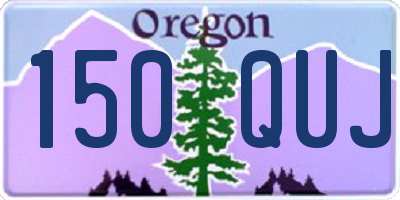 OR license plate 150QUJ