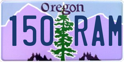 OR license plate 150RAM