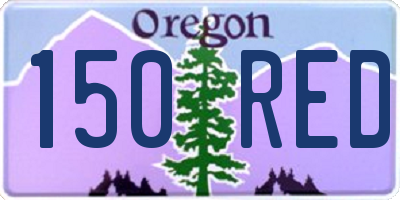 OR license plate 150RED