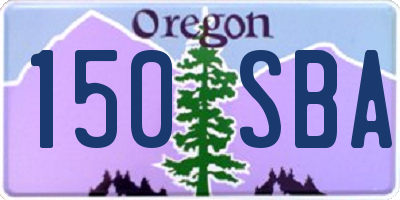 OR license plate 150SBA