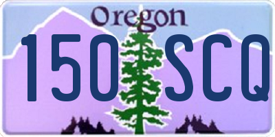 OR license plate 150SCQ