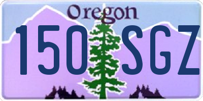 OR license plate 150SGZ
