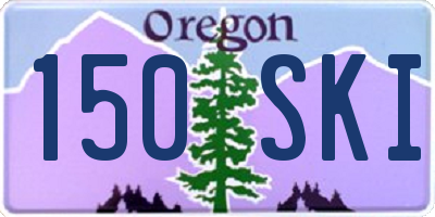 OR license plate 150SKI
