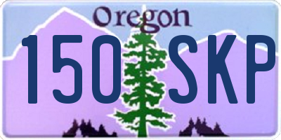OR license plate 150SKP