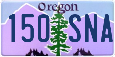 OR license plate 150SNA