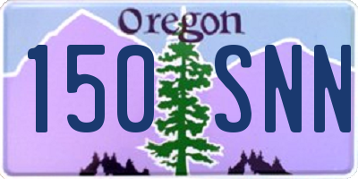 OR license plate 150SNN