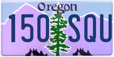 OR license plate 150SQU
