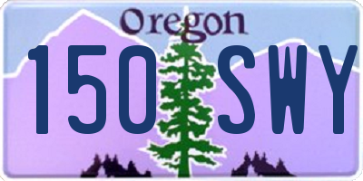 OR license plate 150SWY