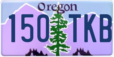 OR license plate 150TKB
