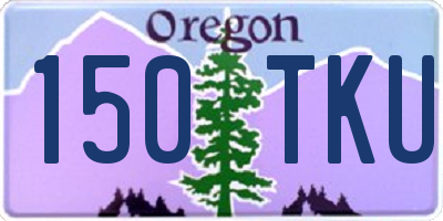 OR license plate 150TKU
