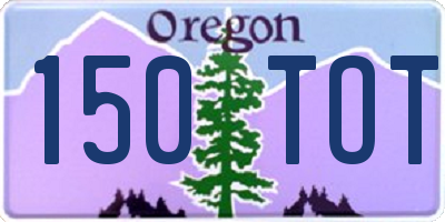 OR license plate 150TOT