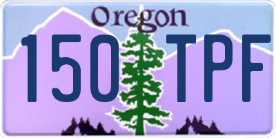 OR license plate 150TPF