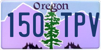OR license plate 150TPV
