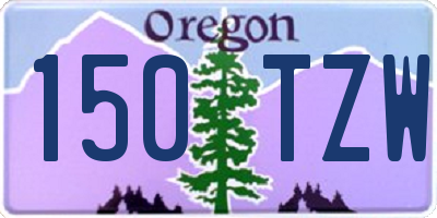 OR license plate 150TZW