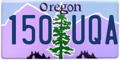 OR license plate 150UQA
