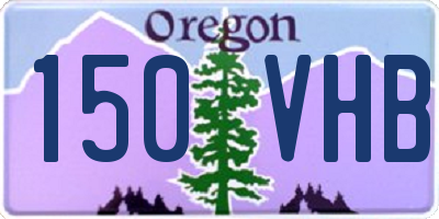 OR license plate 150VHB
