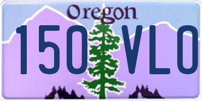 OR license plate 150VLO