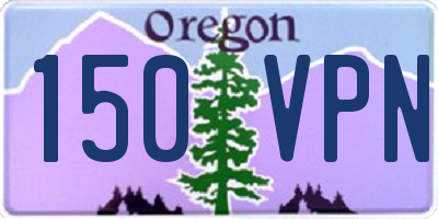 OR license plate 150VPN