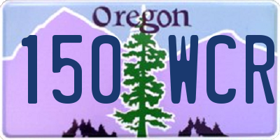 OR license plate 150WCR