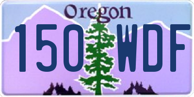 OR license plate 150WDF