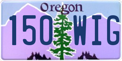 OR license plate 150WIG