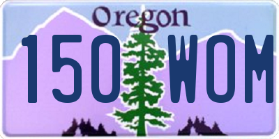 OR license plate 150WOM