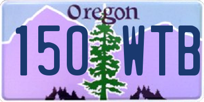 OR license plate 150WTB