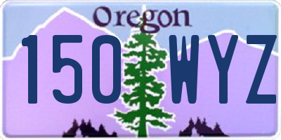 OR license plate 150WYZ