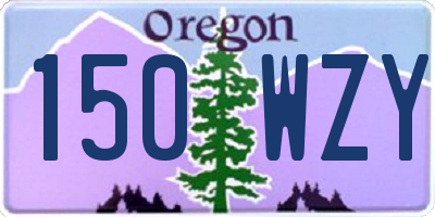 OR license plate 150WZY