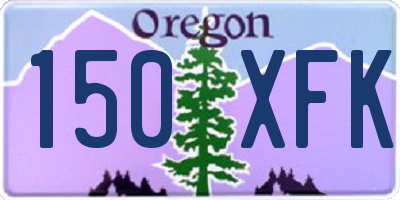 OR license plate 150XFK