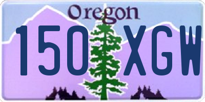 OR license plate 150XGW
