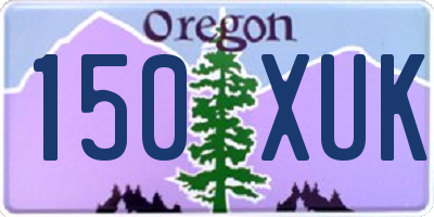 OR license plate 150XUK